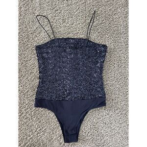 Bardot Blue Sequin Bodysuit Women’s Size 6 / Small